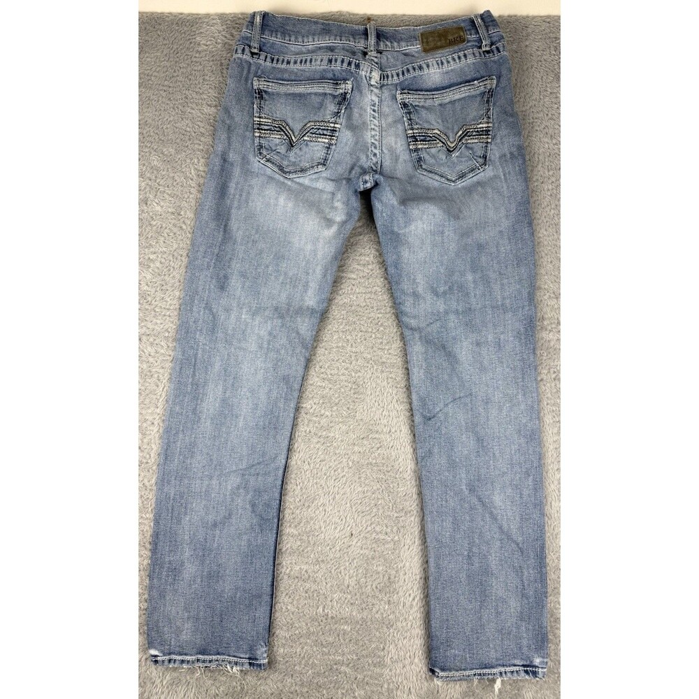 BKE Jake Straight Jeans Men’s 32x32 Light Wash Distressed Stretch Denim